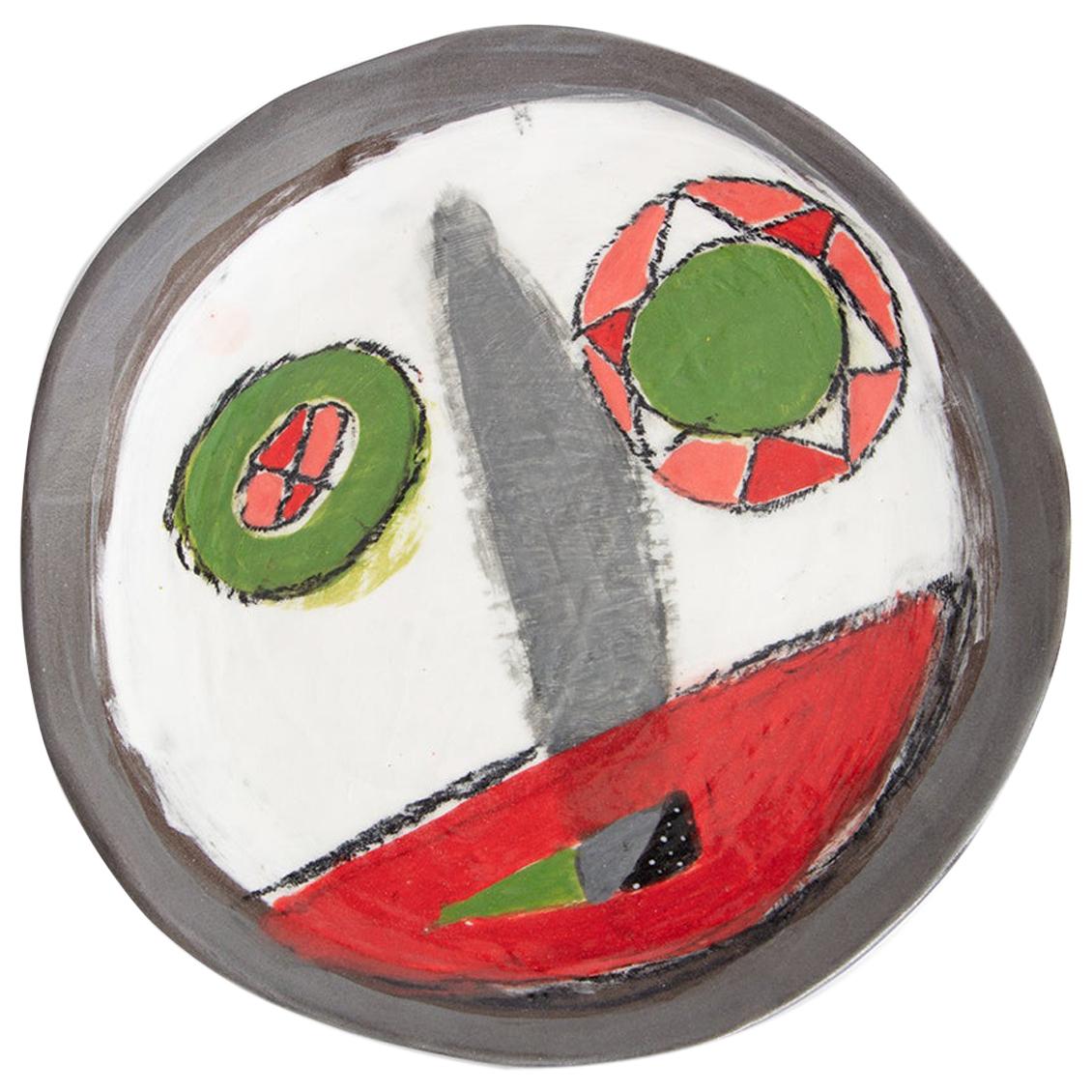 Piatto in ceramica dipinto a mano Bon Voyage Edizione Unica