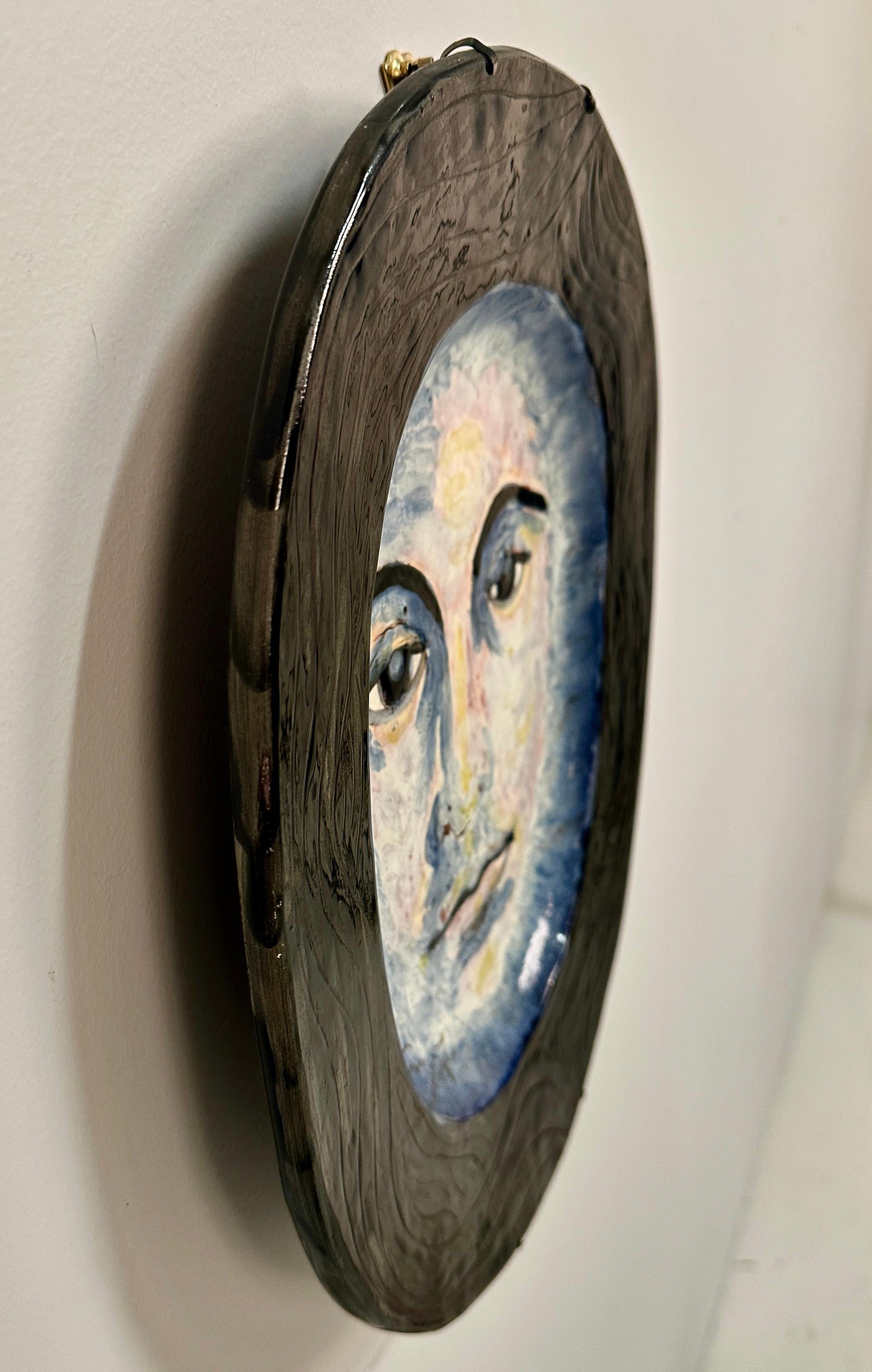 Moderne Assiette en céramique peinte à la main en vente