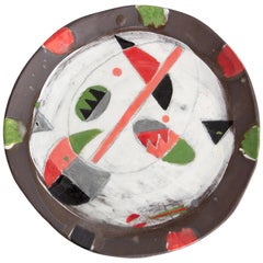 Hand Painted Ceramic Plate Planets of Face Unique Edition