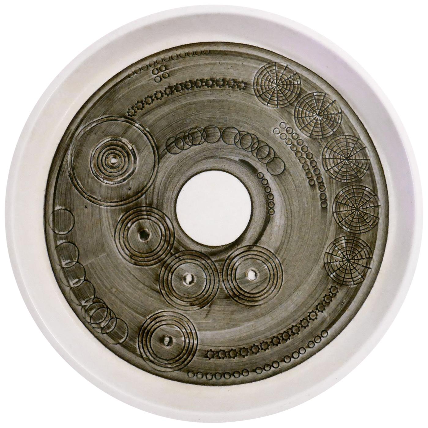 Hand Painted Ceramic Plate 
Sarek
 Design Olle Alberius for Rörstrand For Sale