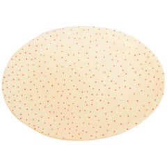 Hand Painted Ceramic Serving Platter with Sprinkled Dot Pattern