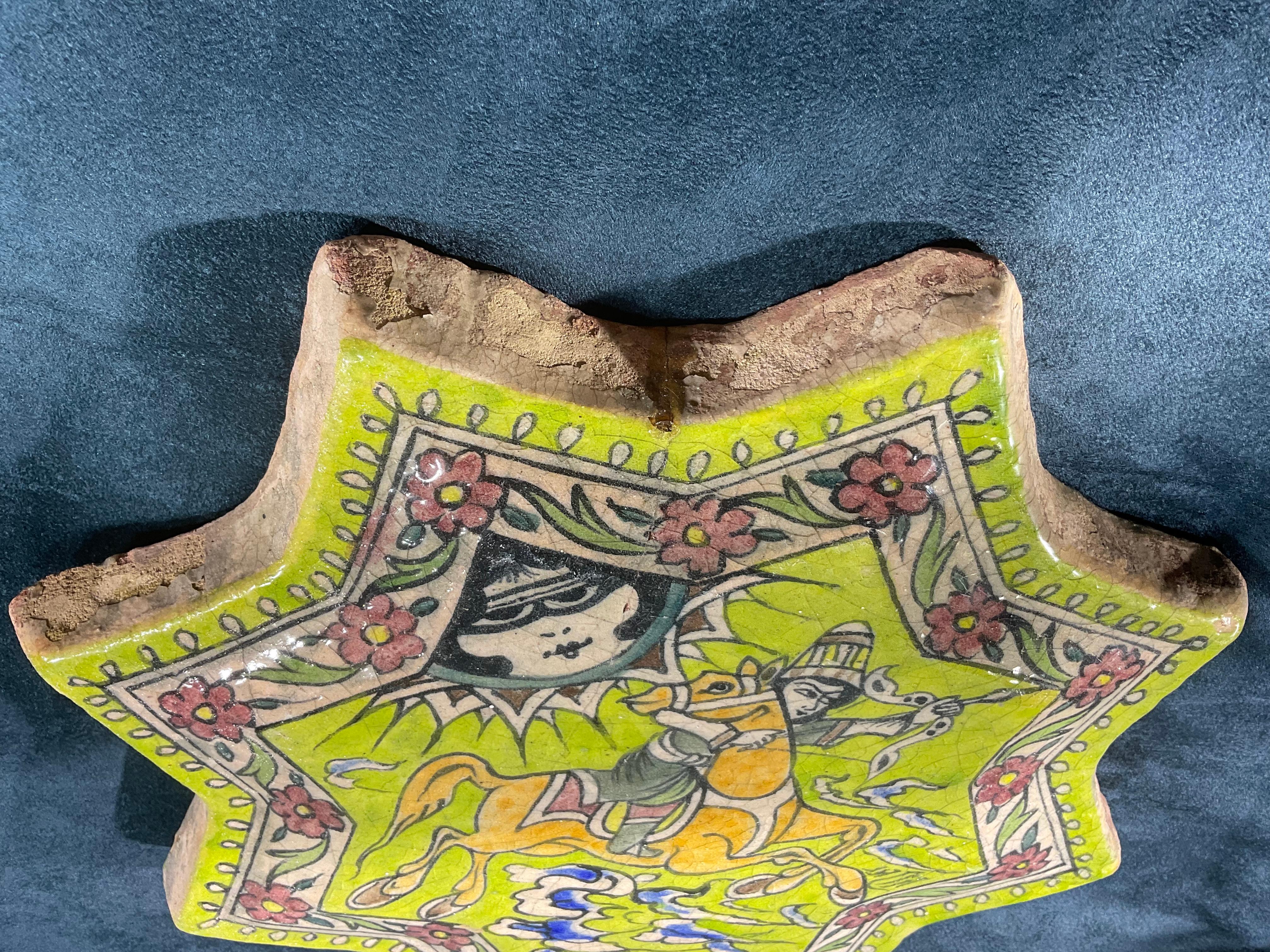 Handbemalter Keramik-Stern als Wandbehang im Zustand „Gut“ im Angebot in Delray Beach, FL