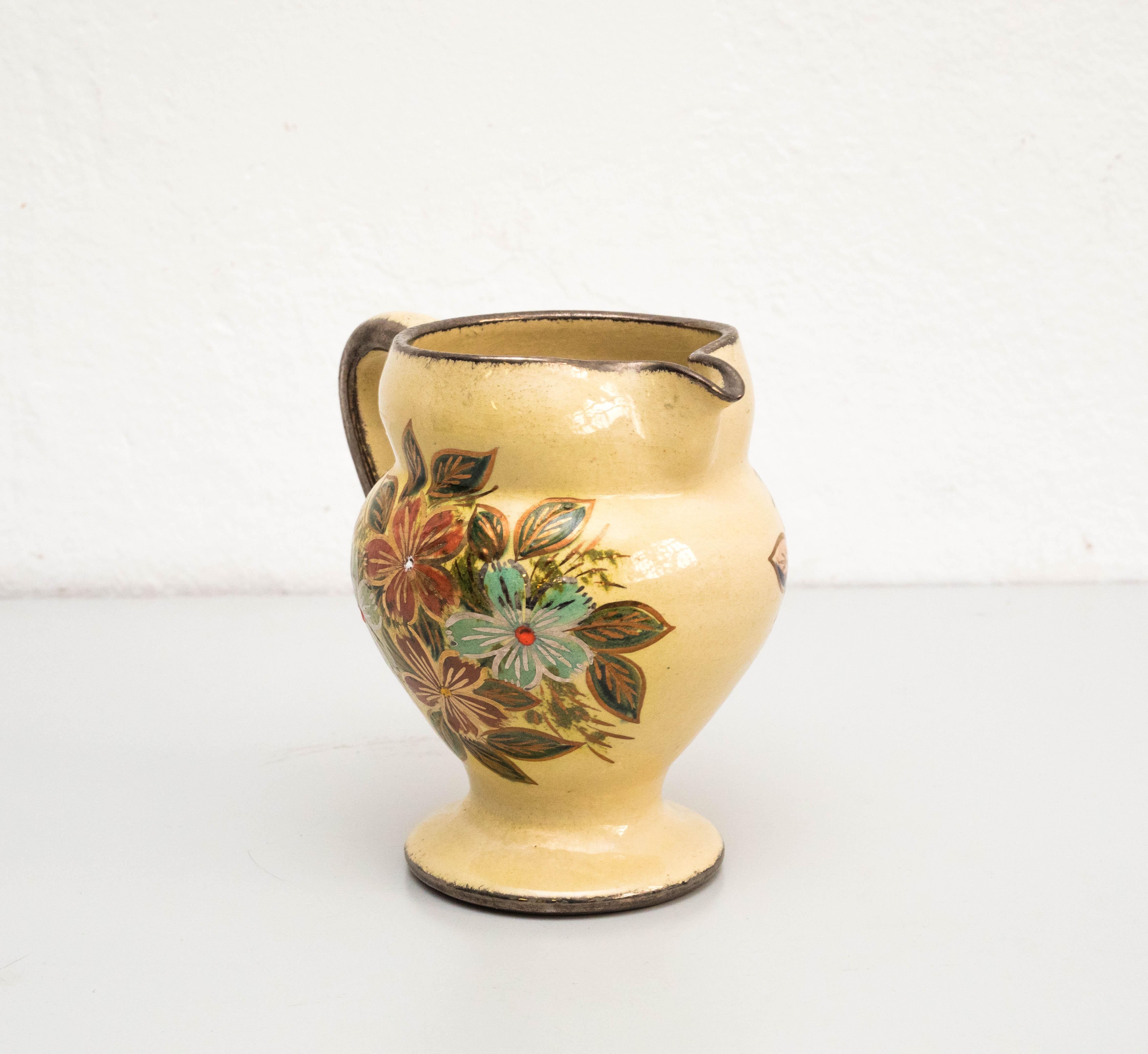 Vaso in ceramica dipinto a mano dall'artista catalano Diaz Costa - Spagna, Circa 1960 in vendita 1