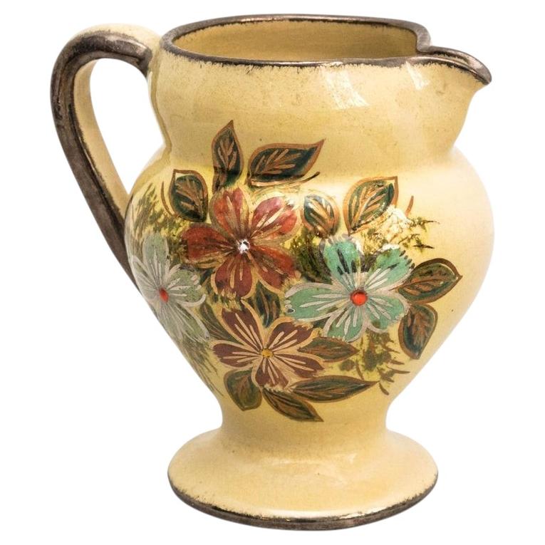 Hand-Painted Ceramic Vase by Catalan Artist Diaz Costa – Spain, Circa 1960 For Sale