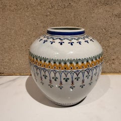 Hand-Painted Ceramic Vase Portugal Vintage Modern