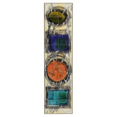 Hand painted ceramic wall art by Juliette Belarti 1060s