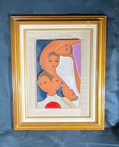 Hand Painted Ceramic Wall Hanging by Yair Israeli Artist
