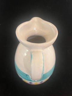 Hand-Painted Ceramic Water RareJug by Giovanni Desimone With Sangria Recipe