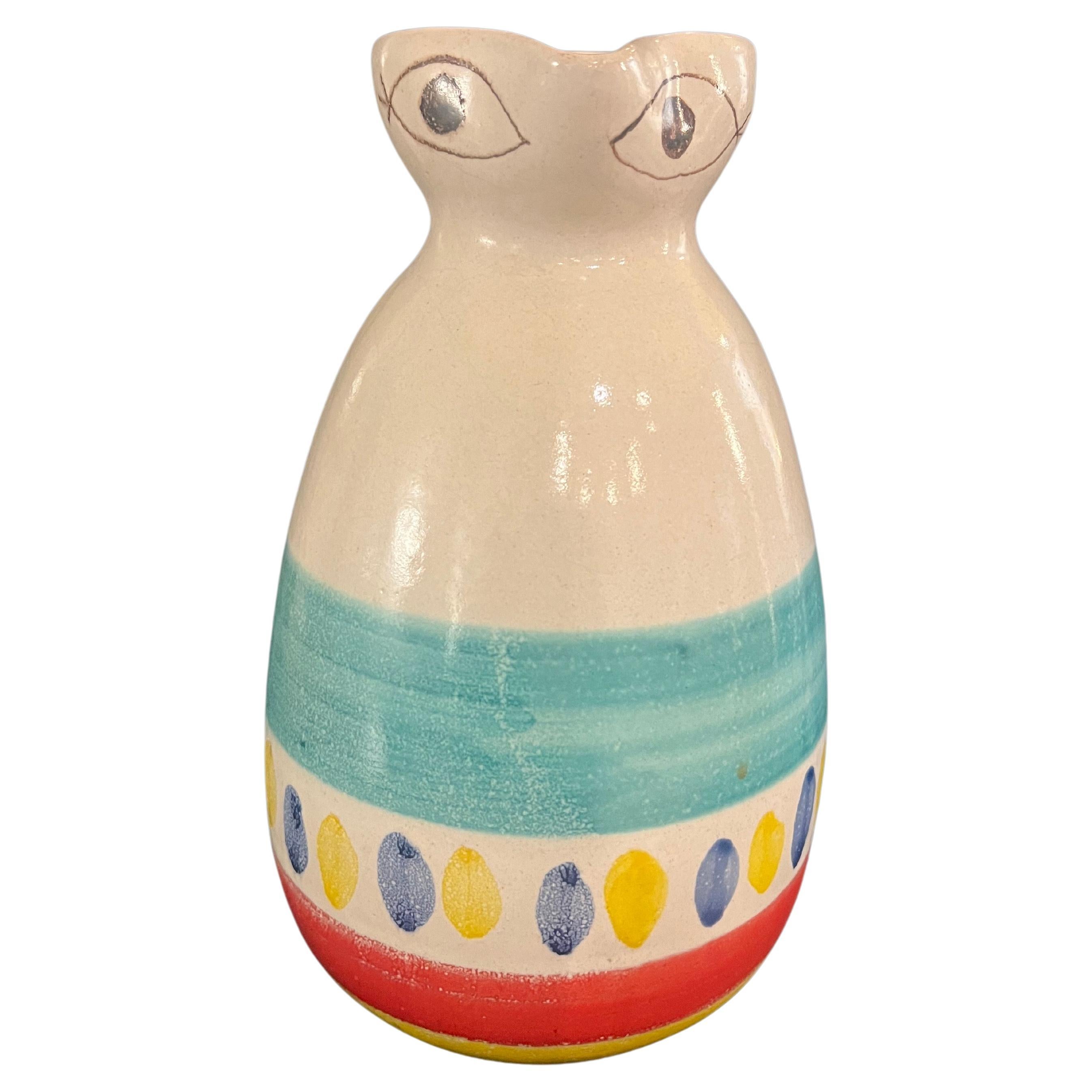 Hand-Painted Ceramic Water RareJug by Giovanni Desimone With Sangria Recipe