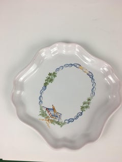 Masonic Ceremonial Hand-Painted Plate Signed Moustiers