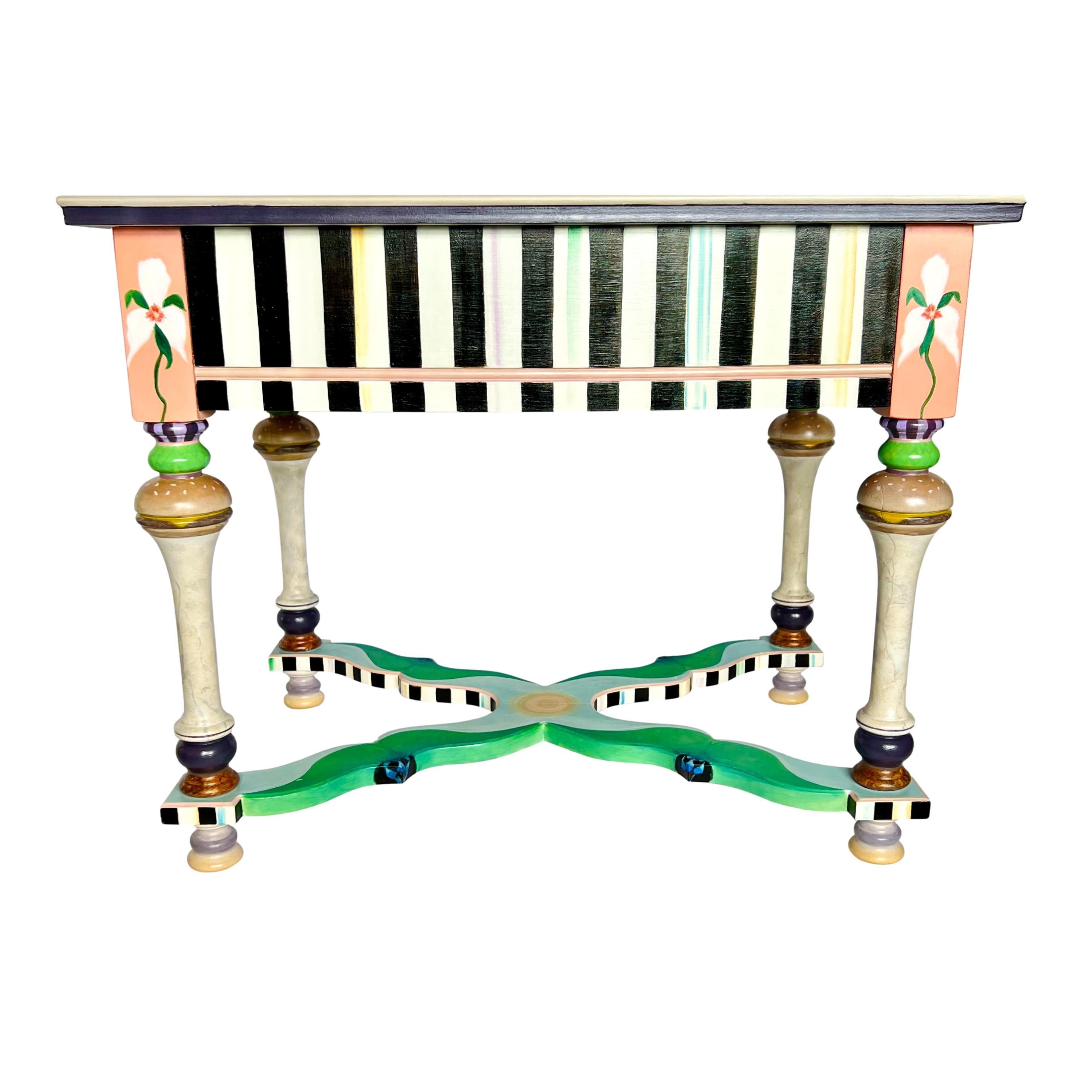 20th Century Cheeseburgers in Paradise Accent Table in the Style of MacKenzie-Childs