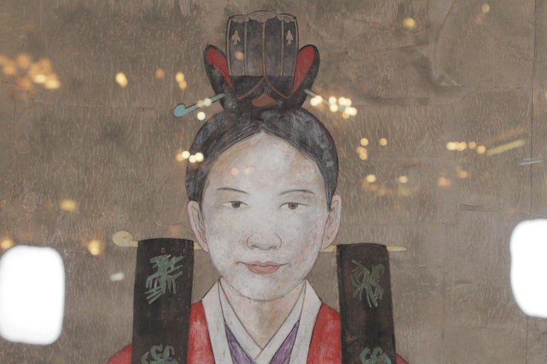 Hand Painted Korean Wedding Portrait Of A Young Lady At 1stdibs