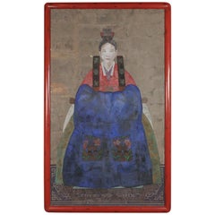 Hand Painted Korean Wedding Portrait of a Young Lady