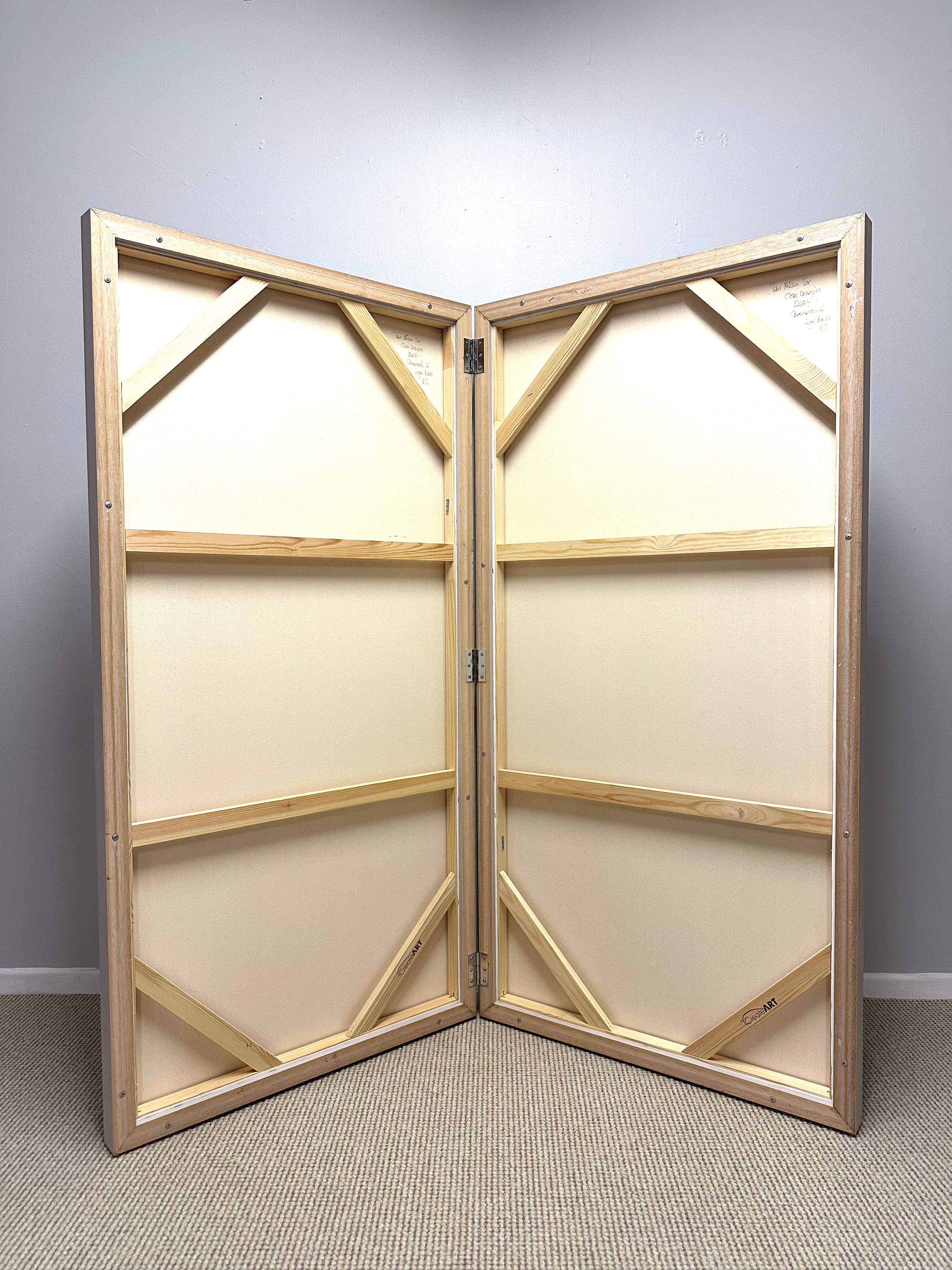 Hand Painted Chinoiserie Bedroom Dressing Screen / Framed Wall Panels For Sale 7