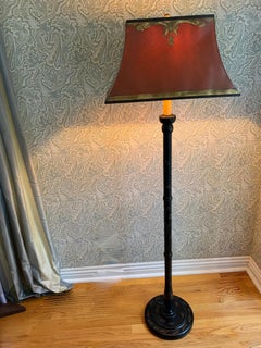 Hand Painted Chinoiserie Floor Lamp in the Manner of Rose Tarlow