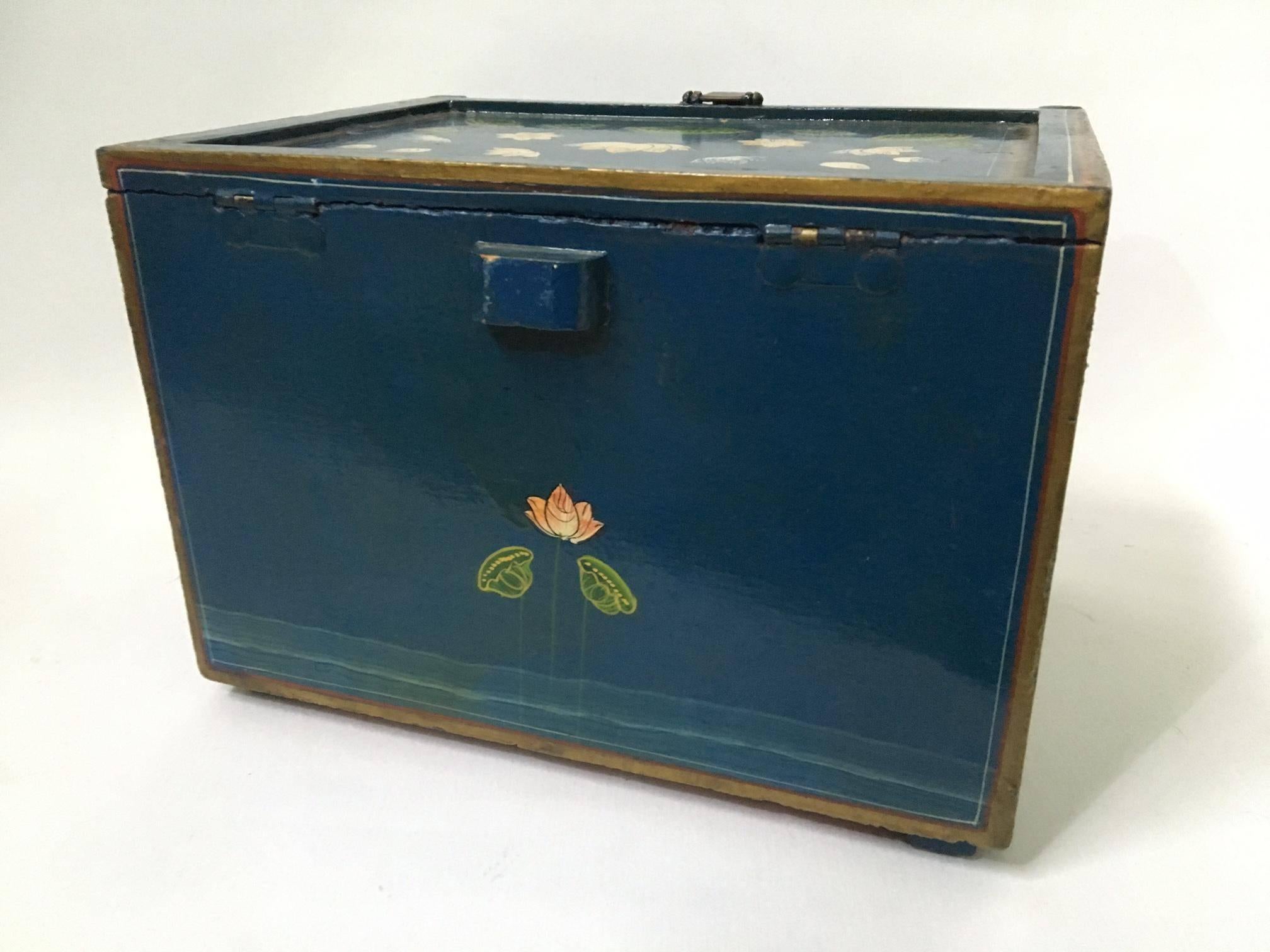Hand-Painted Chinoiserie Jewelry Box 2