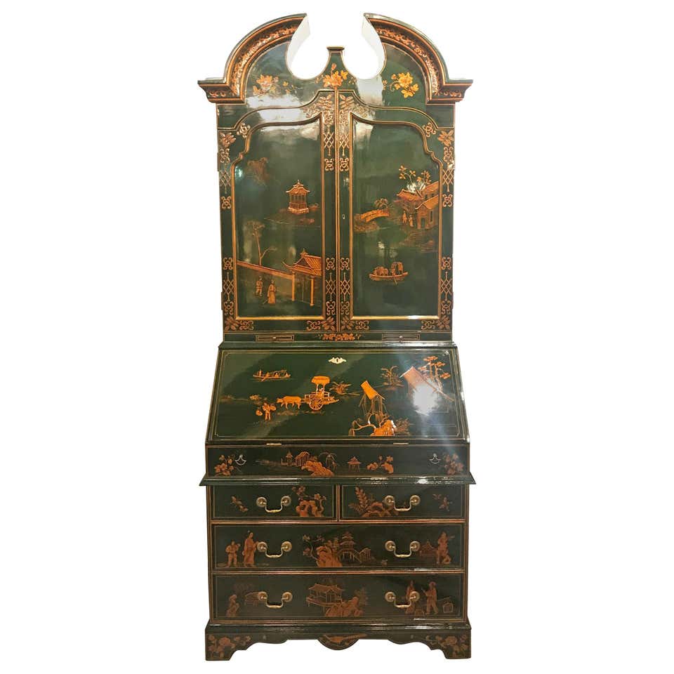 Hand Painted Chinoiserie Secretary Desk by Maitland Smith at 1stDibs