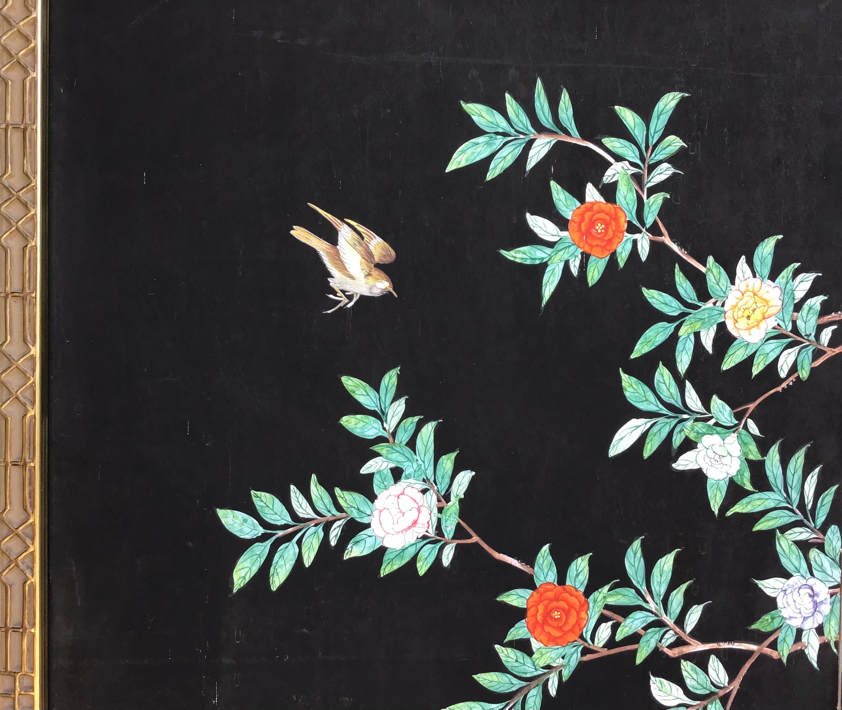 Hand Painted Chinoiserie Wallpaper Panels 3