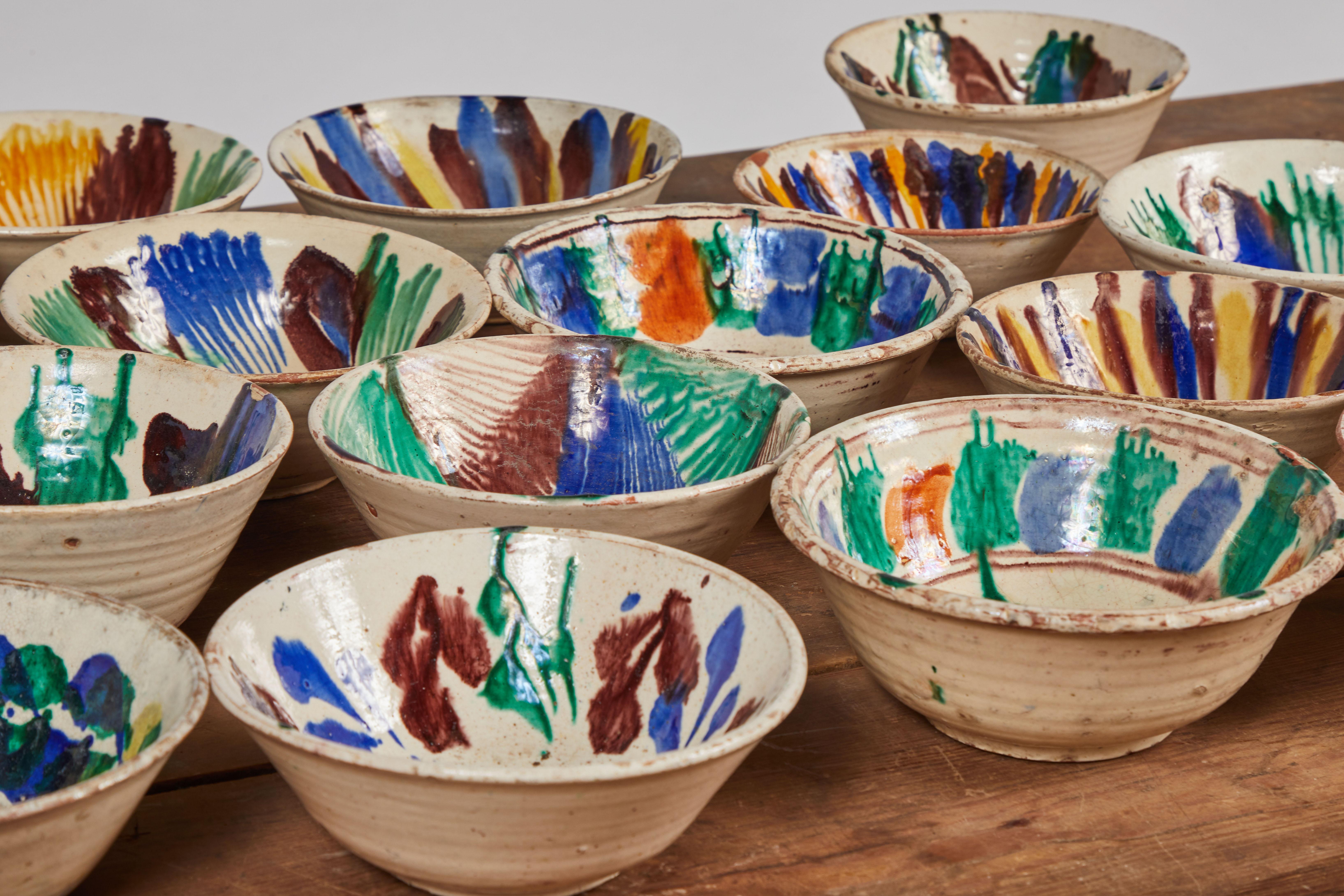 Hand Painted Colorful Ceramic Mexican Bowls 7