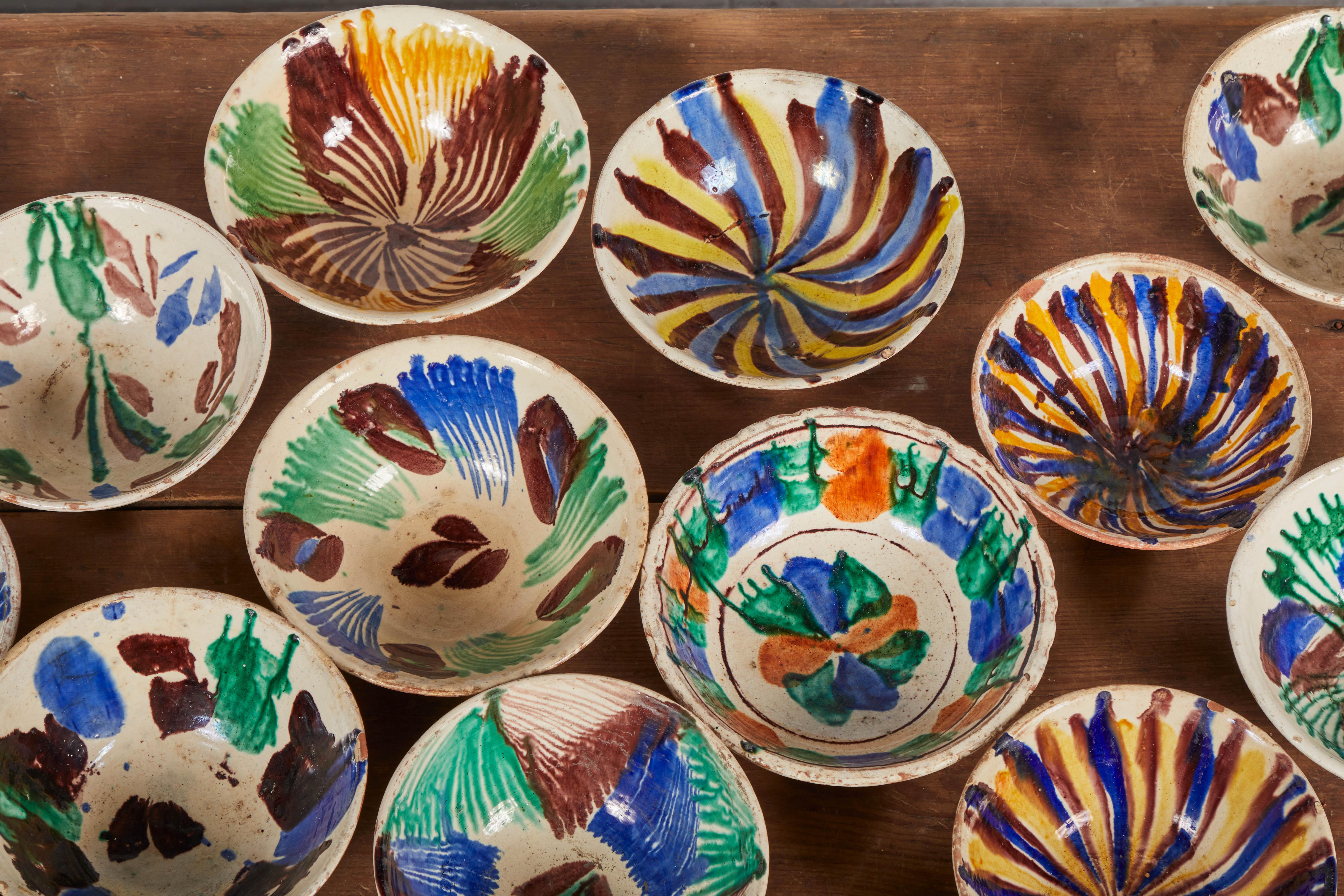 Hand Painted Colorful Ceramic Mexican Bowls 1