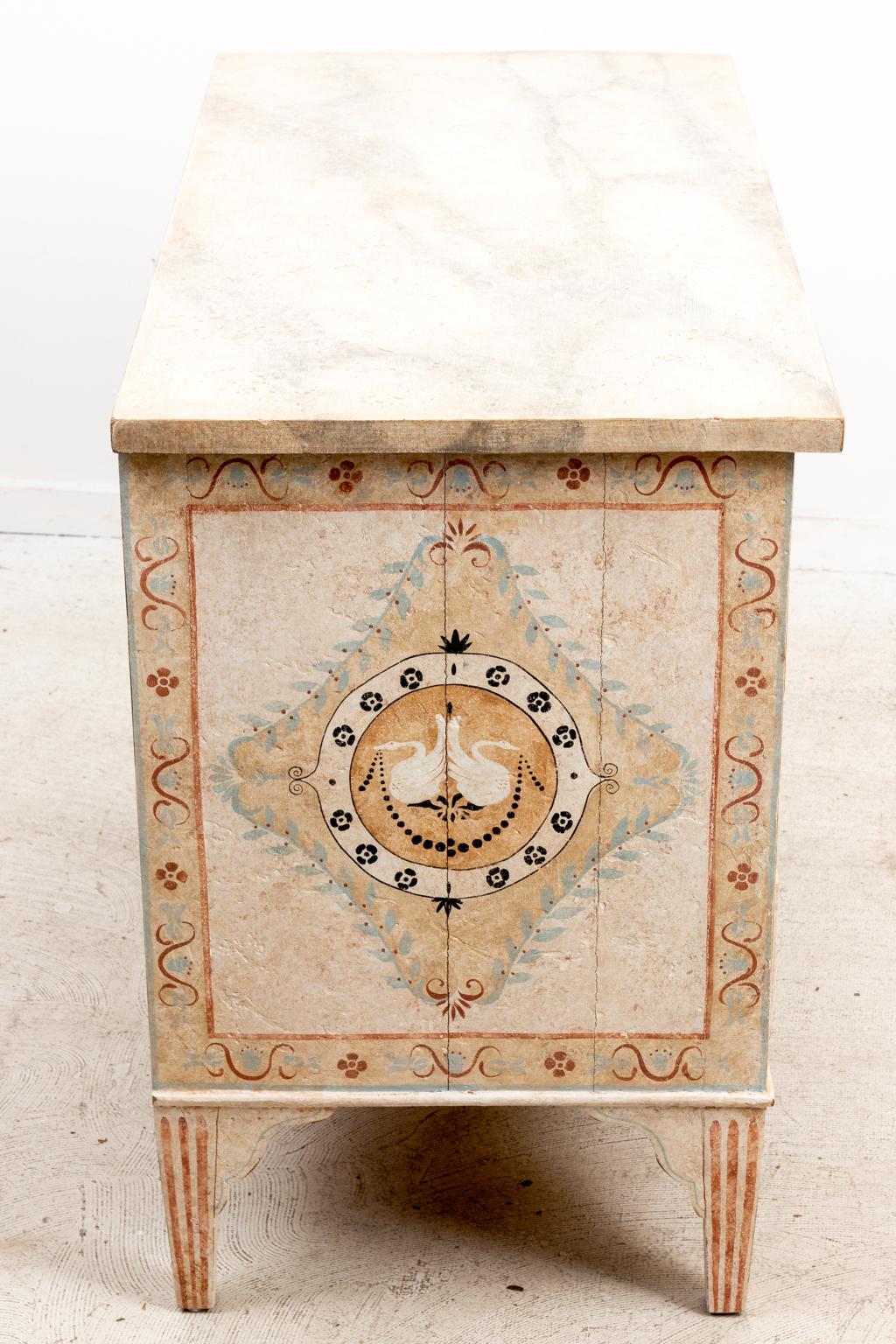 American Hand Painted Commode or Chest of Drawers by Nierman Weeks