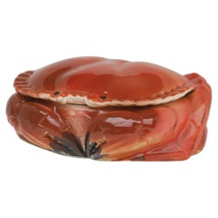 Handpainted Crab Terrine by Michel Caugant for Herberstein, Portugal