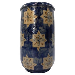 1940s Hand Painted Danish Midcentury Ceramic Vase by Søholm Keramik