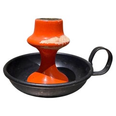 Hand Painted Dansk Candle Holder by A. F. Rasmussen, Denmark, 1960s