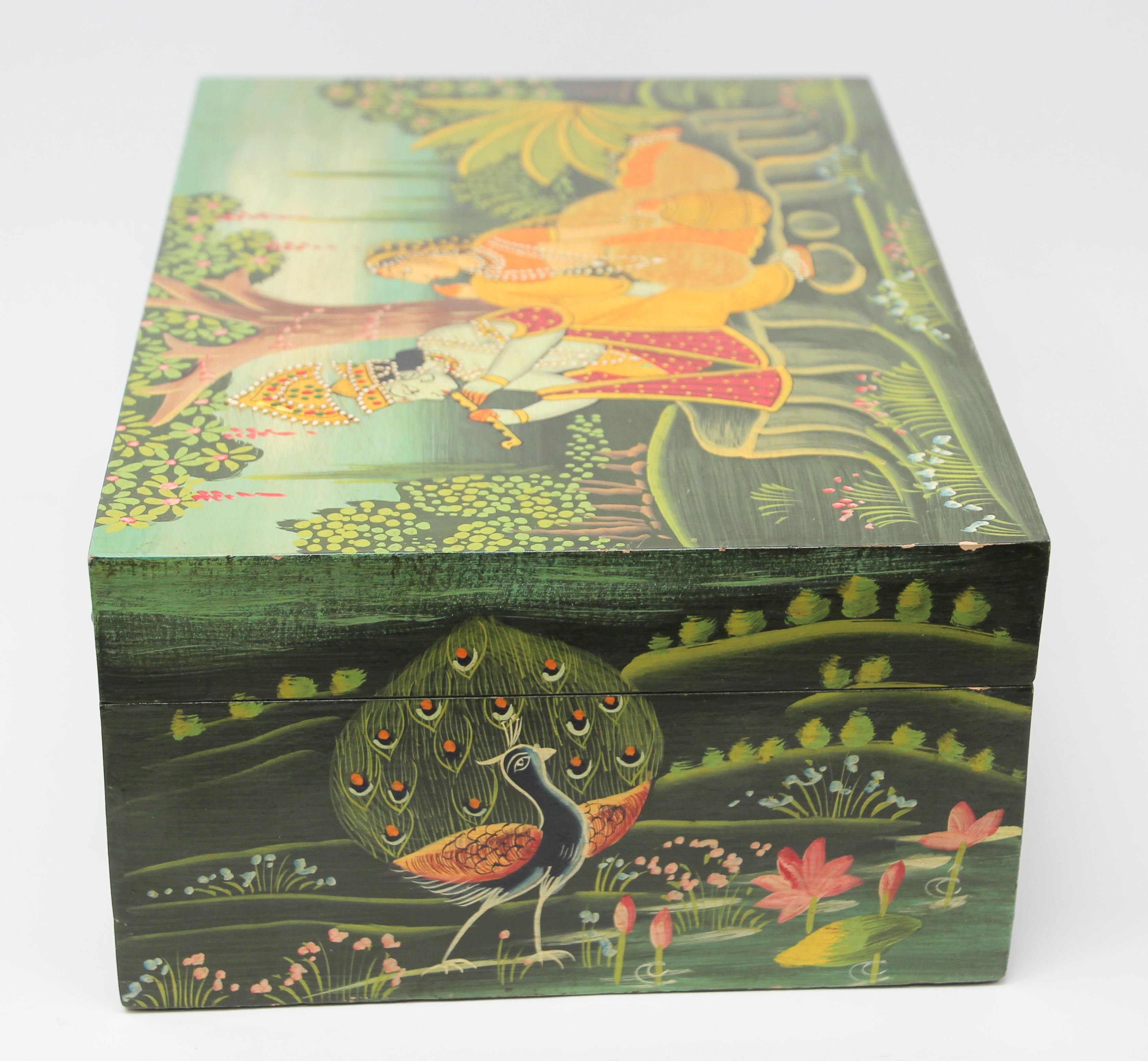 Hand Painted Decorative Box with Krishna 4