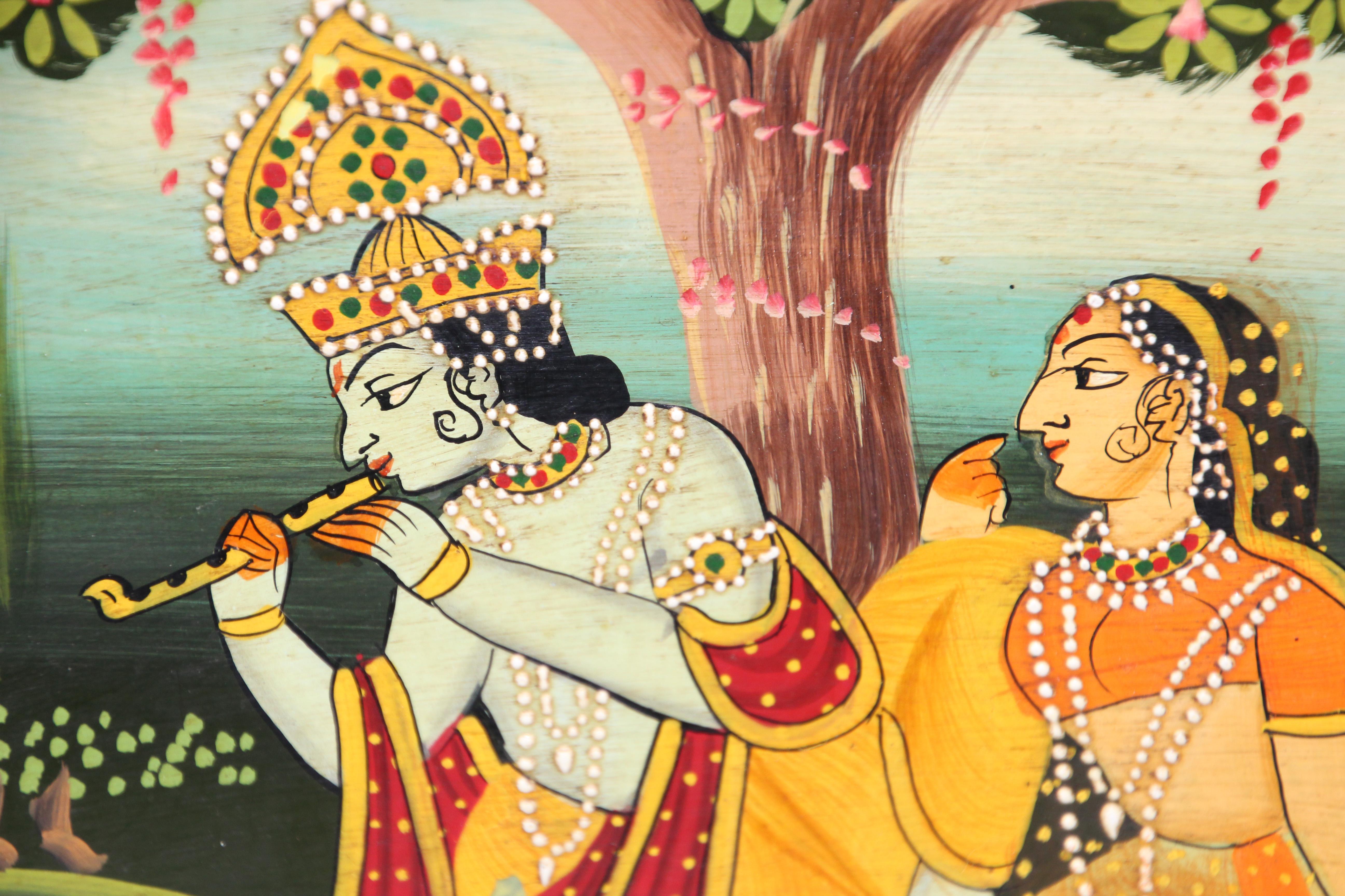 Hand Painted Decorative Box with Krishna 7
