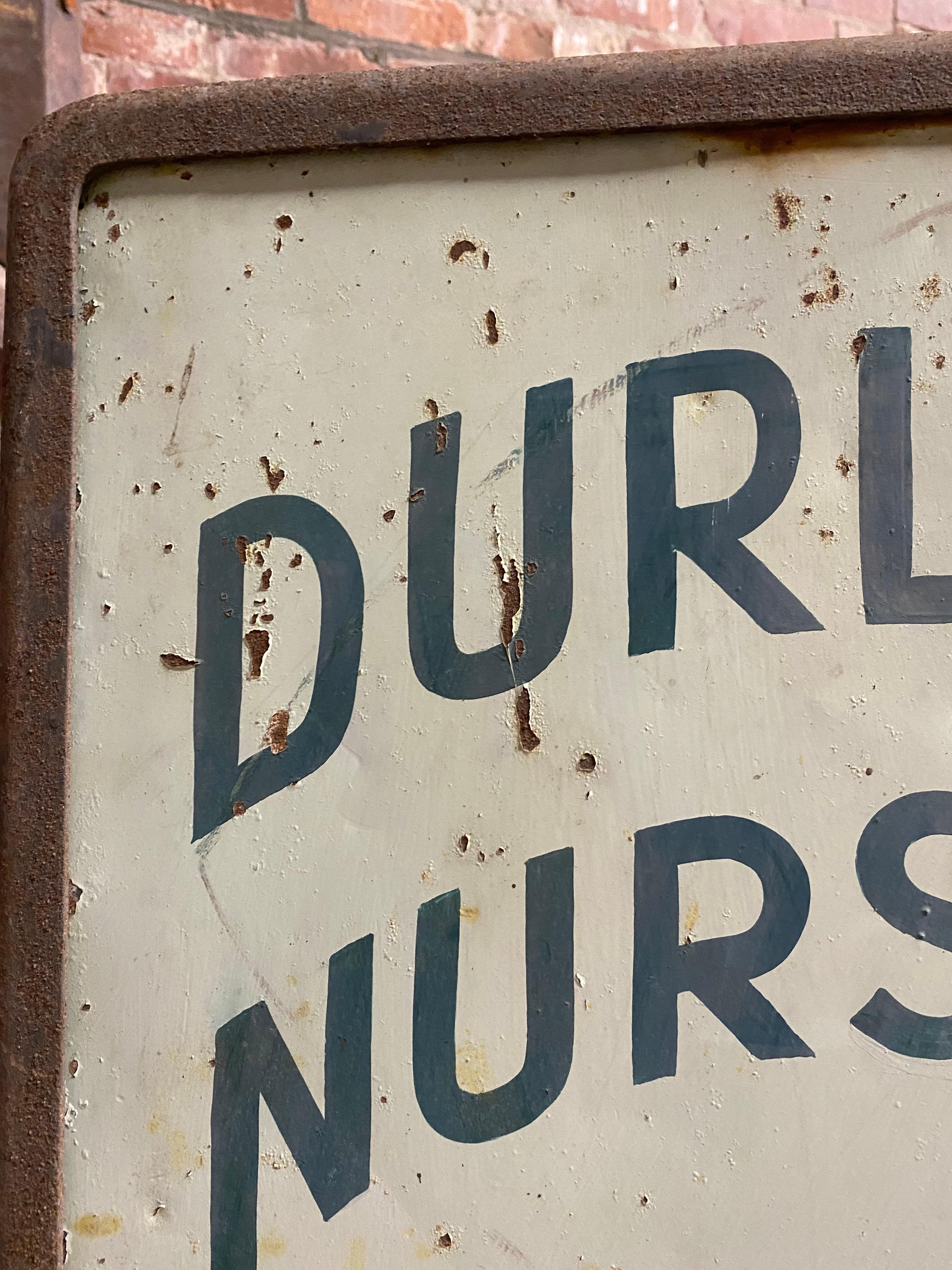 Hand Painted Double Sided Durland Nursery Advertising Sign, 1930s 1