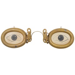 Vintage Hand Painted Double Sided Optometrist Trade Sign