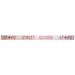 Hand Painted Double Sided SFPD Sign, circa 1950