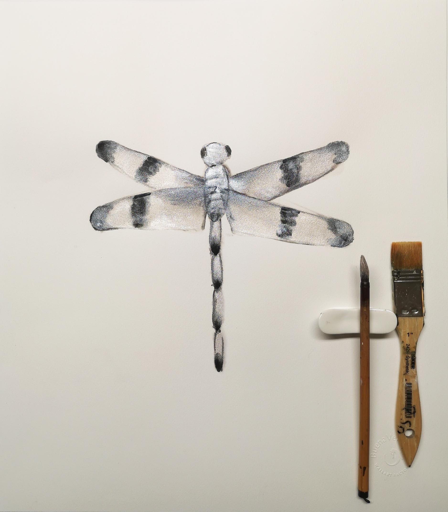 Spanish Hand Painted Dragonfly For Sale
