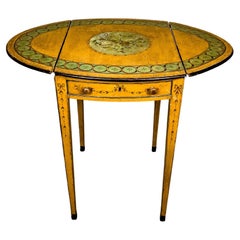 Hand Painted Drop Leaf Table