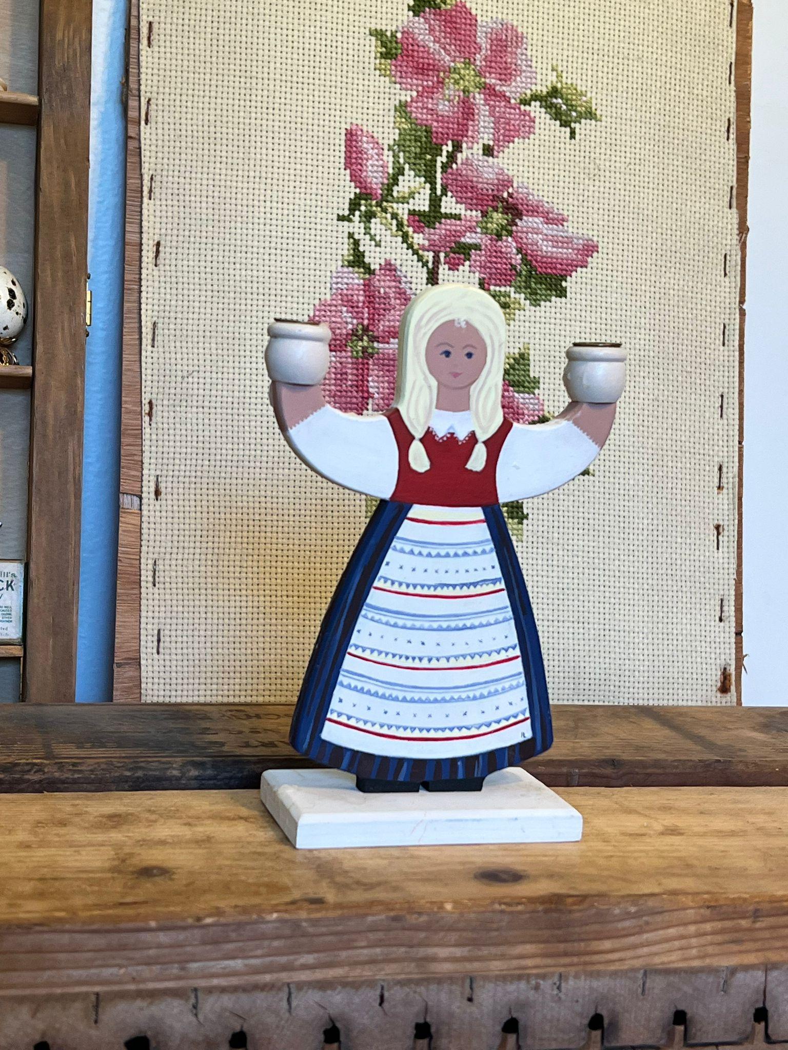 Possibly Vintage. Hand Painted. Wax Remnants. Vintage Condition as pictured. Listing is for described item only. Box H2