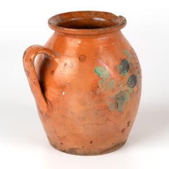 Hand Painted Earthenware Pitcher Pottery, circa 1900's