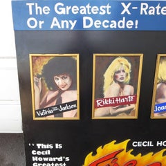 Hand-Painted Erotic Movie Poster for Cecil Howard's "Fire Storm" 1984