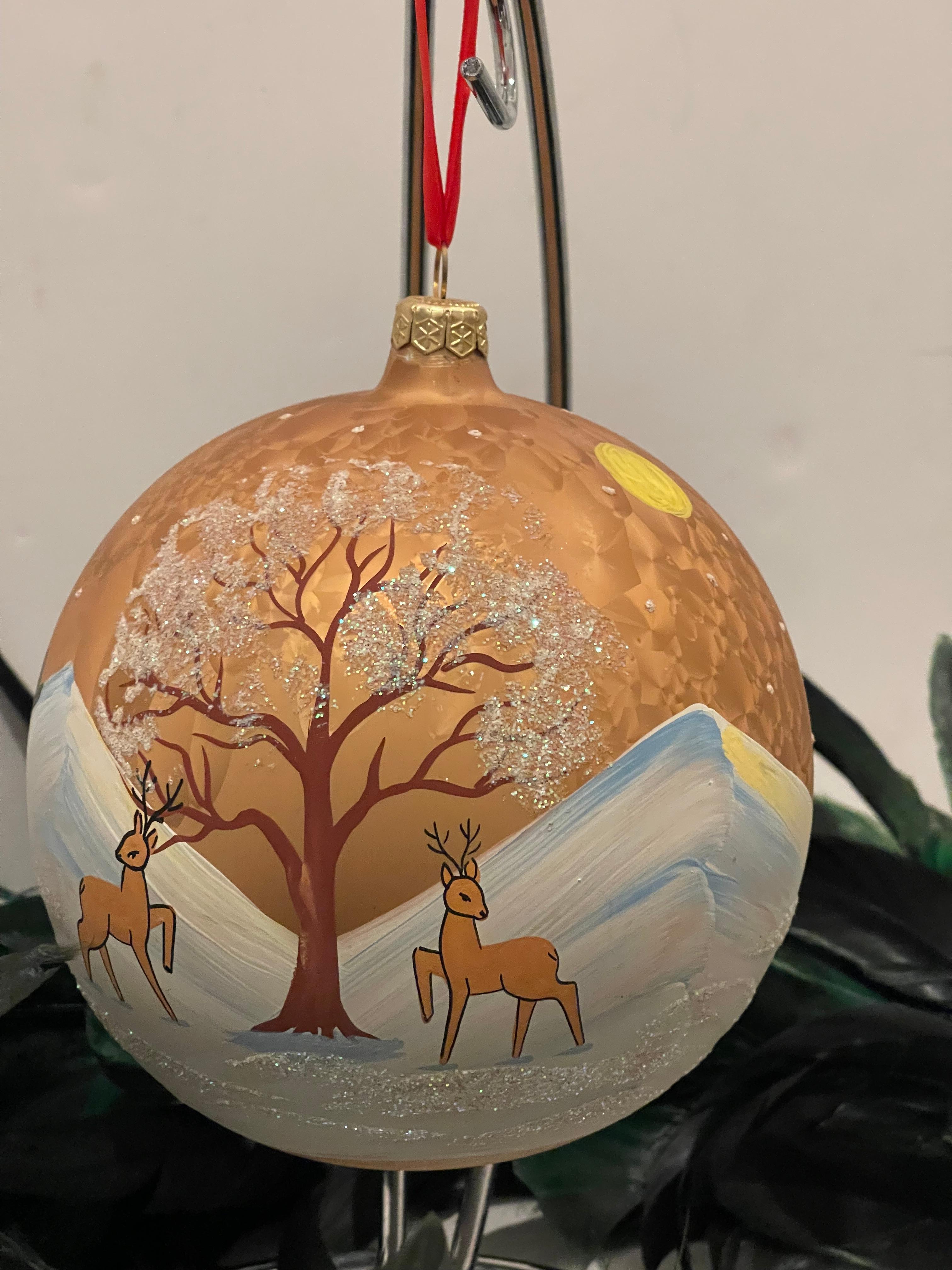 Vintage, hergestellt in alter europäischer Tradition. Große mundgeblasene Glaskugel 6