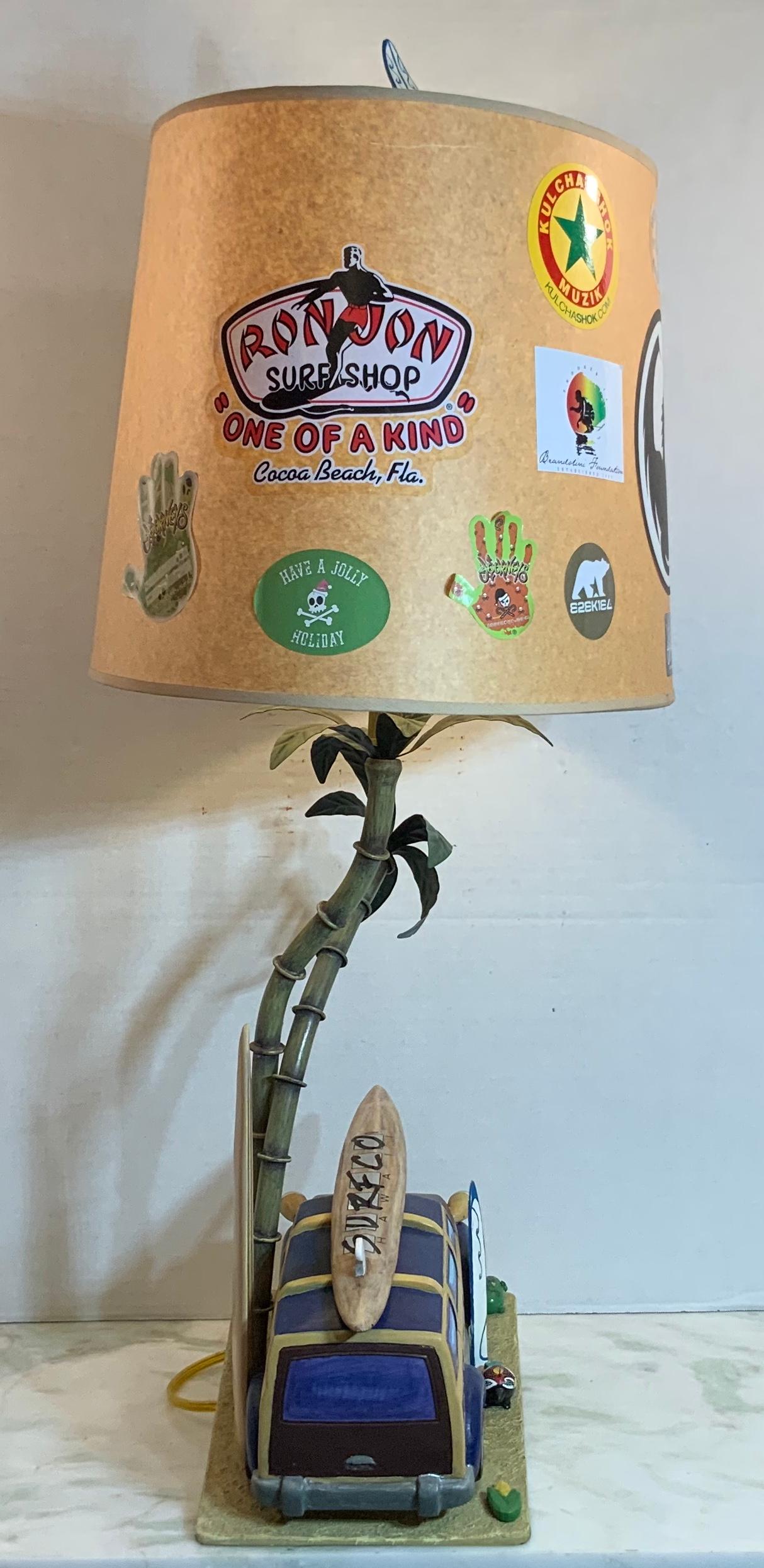 Hand Painted Exceptional Single Table Lamp For Sale 5