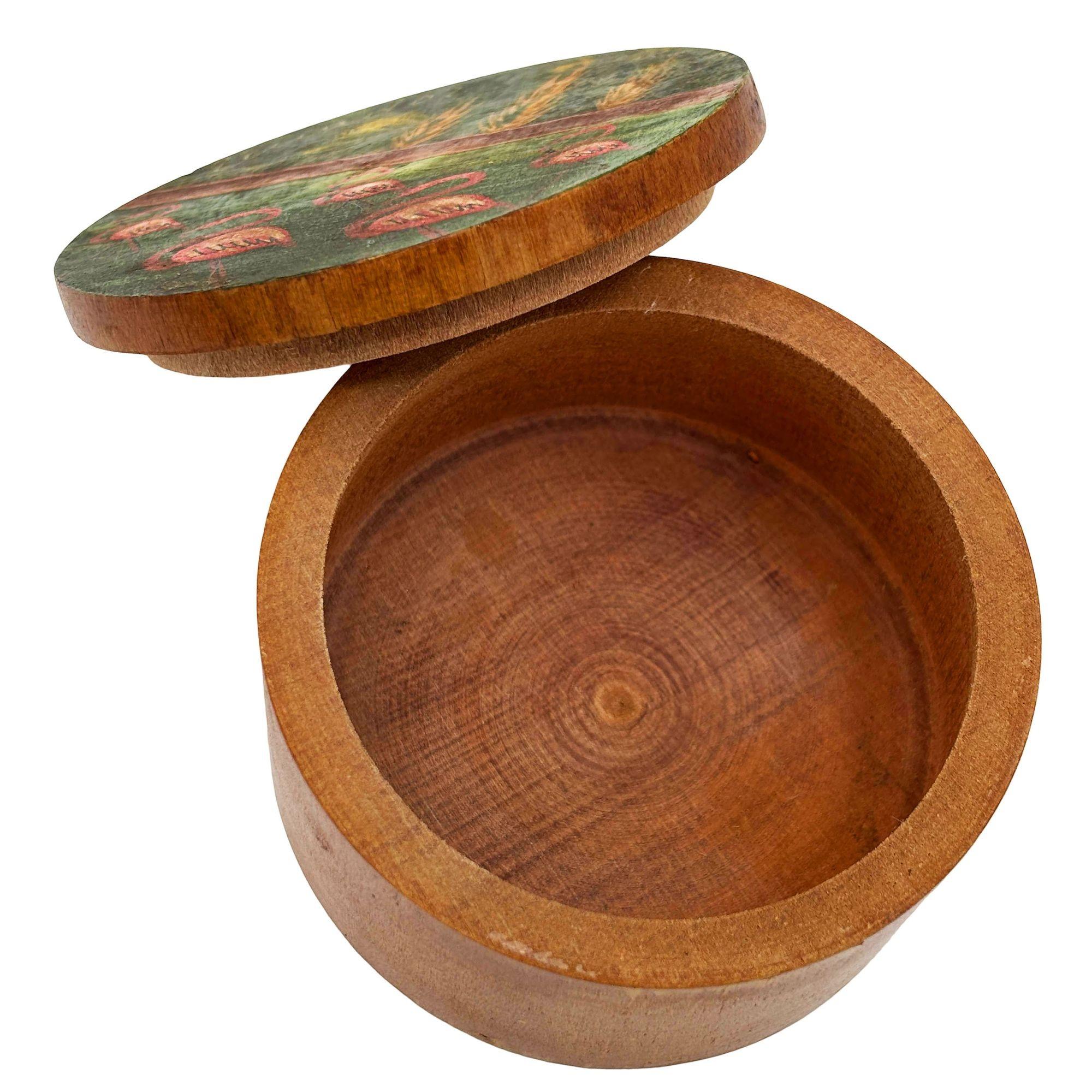 Hand-Painted Flamingo Scenic 