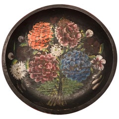 Hand Painted Flower Mexican Bowl Large