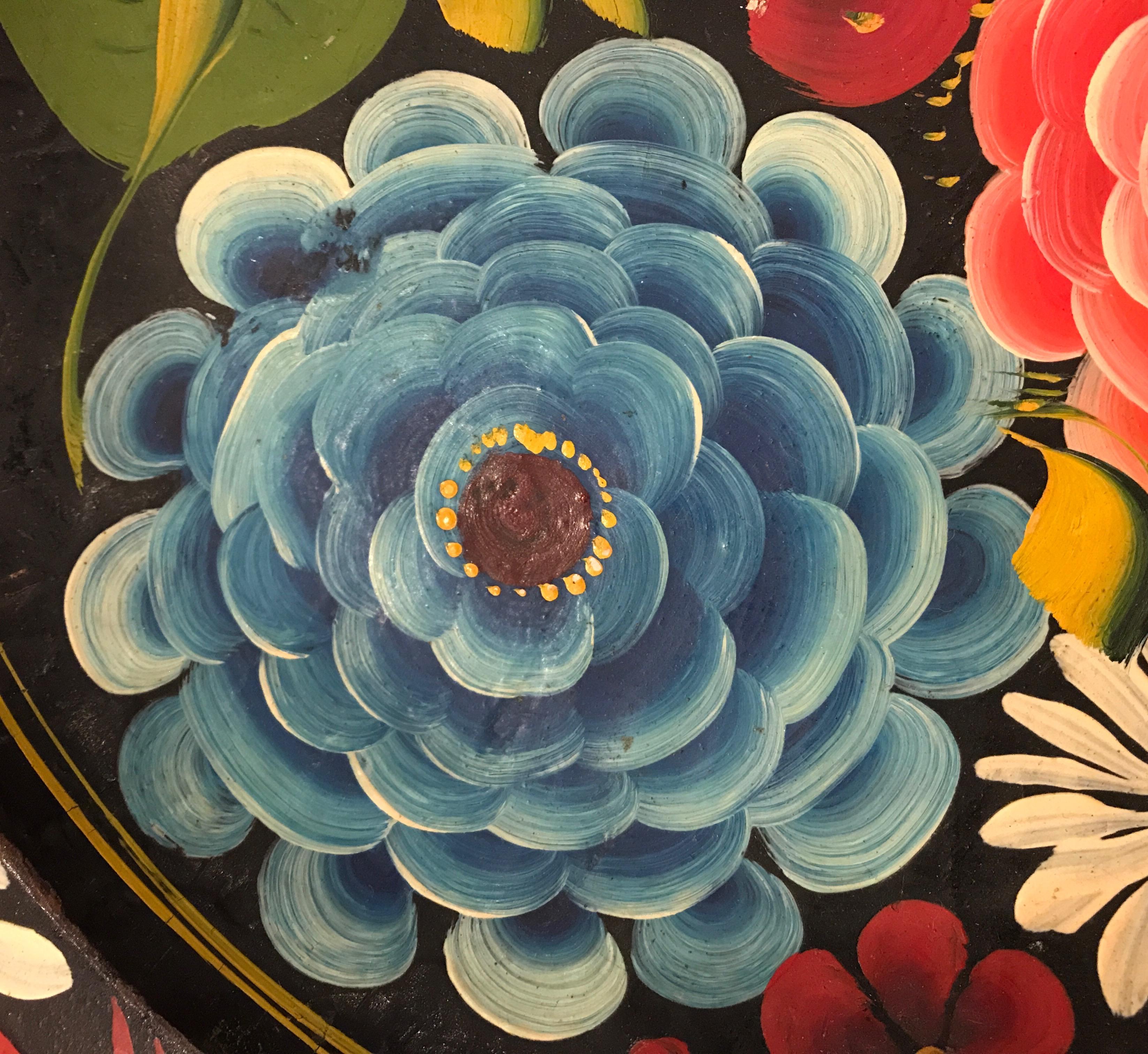Cuenco Mexicano Flor Pintado a Mano Mediano Tallado a mano en venta