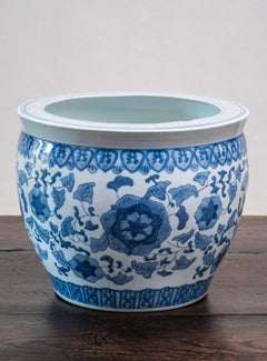 Hand painted flower pot, 30 cm