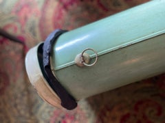 Hand painted flowery tole hamper