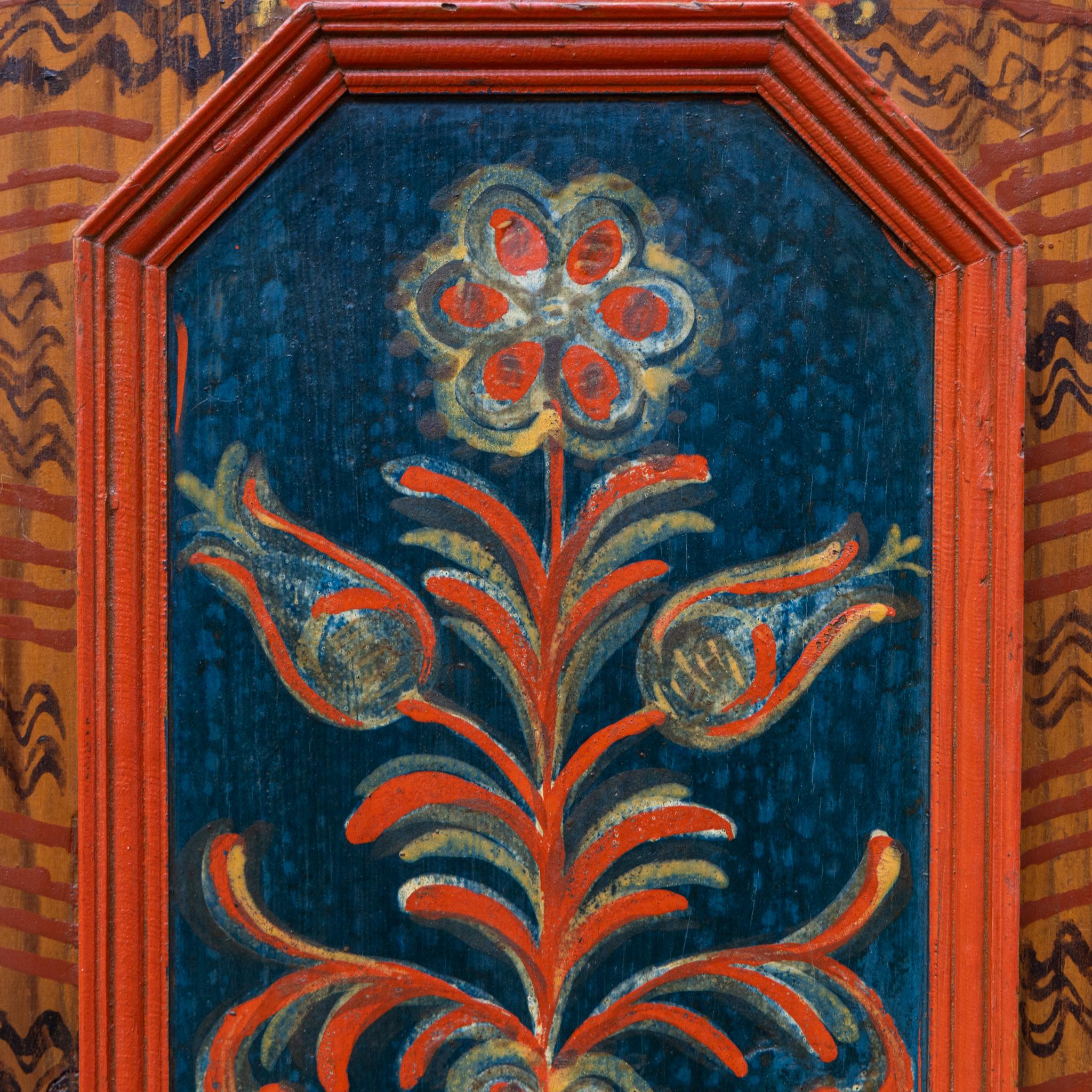 Armoire popolare dipinto a mano, Germania meridionale, datato 1824 e monogramma AMW in vendita 2