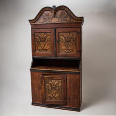 Hand-Painted Folk Armoire, Sweden, dated 1835