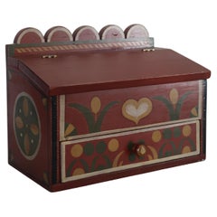 Hand-Painted Folk Art Box