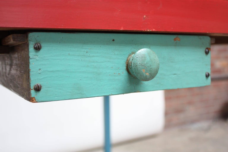 HandPainted Folk Art Card Table at 1stDibs