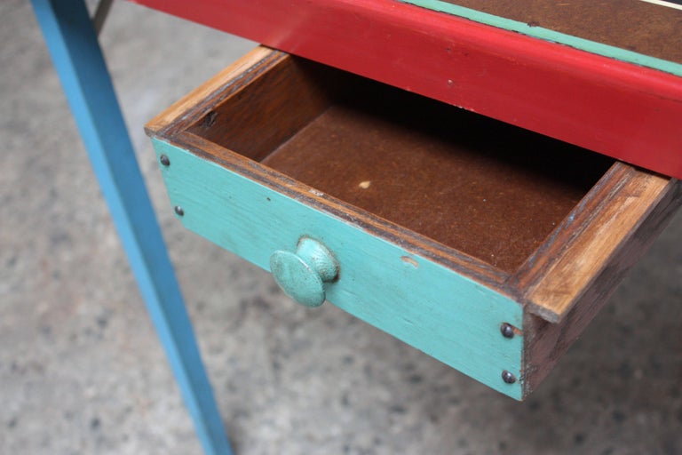 HandPainted Folk Art Card Table at 1stDibs
